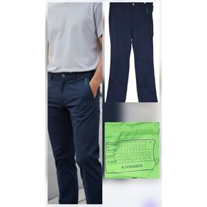 Bonobos Golf Mens Pants‎ 32x32 Chino Fit Navy Blue Performance Zip Fly Euc